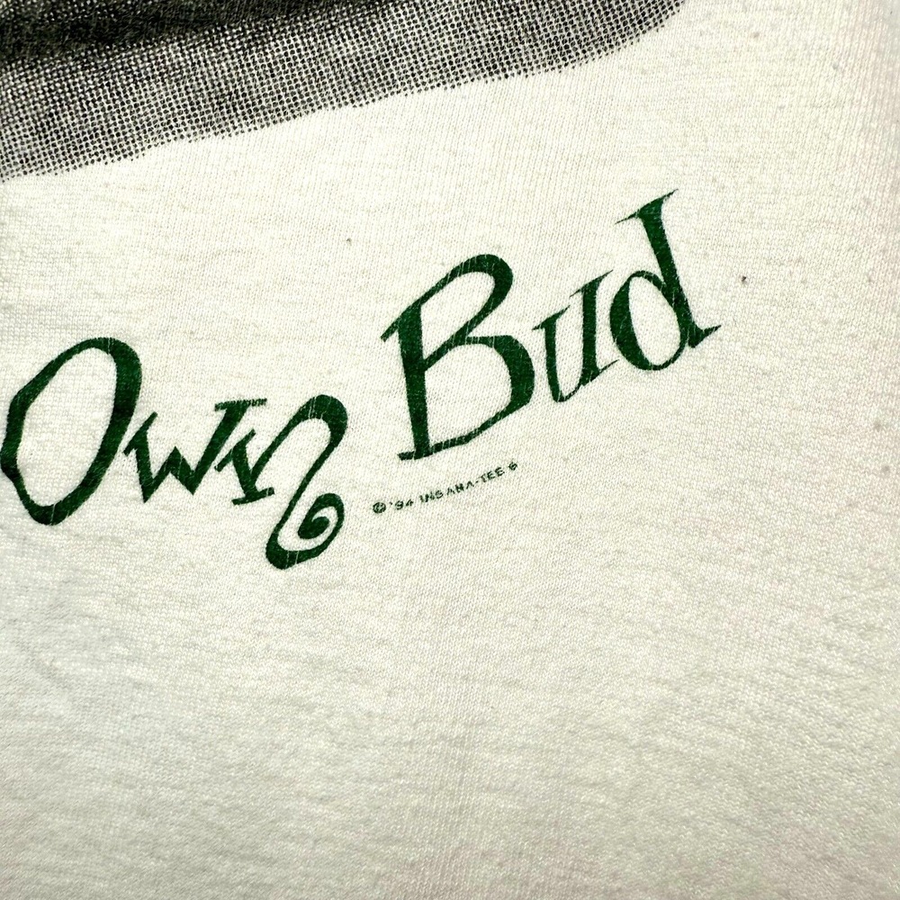 Vintage 1994 Bring Your Own Bud Marijuana T Shirt Weed Blunt 90s Tee - Picture 3 of 5
